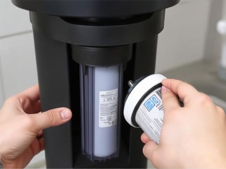 Open the Filter Housing to Water Filter Cartridge Replacement